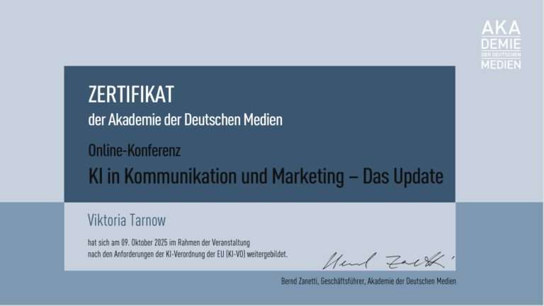 Zertifikat KI im Marketing
